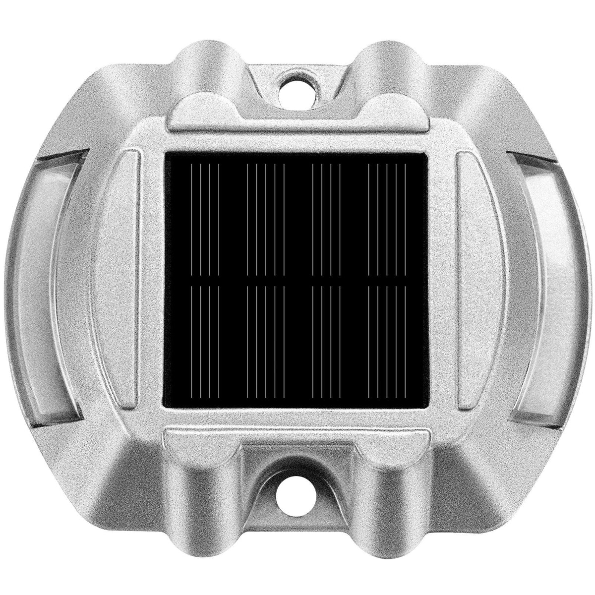 Driveway Lights 24-Pack Solar Driveway Lights Bright White with Screw Solar Deck Lights Outdoor Waterproof Wireless Dock Lights 6 LEDs for Path Warning Garden Walkway Sidewalk Steps
