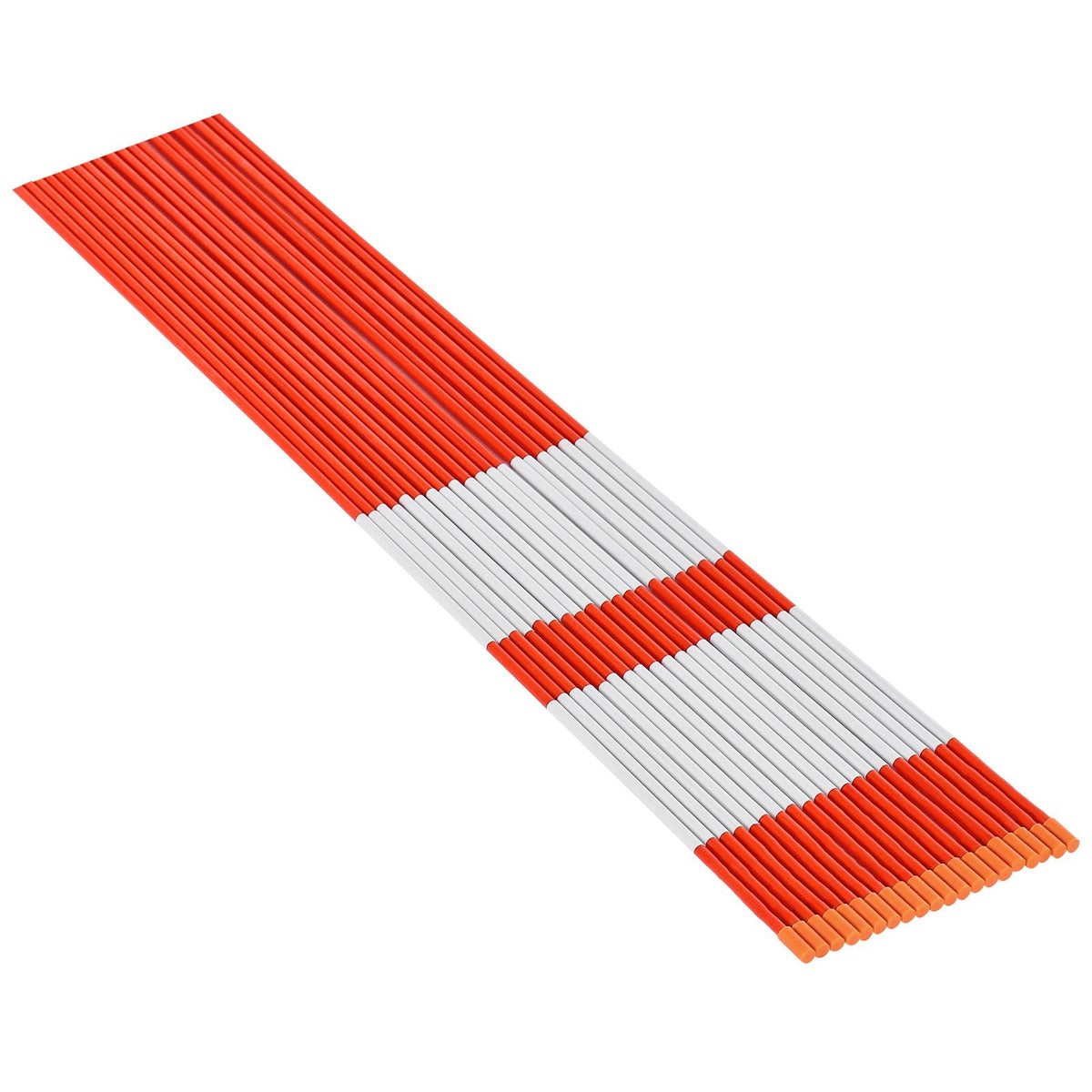 Driveway Markers, 500Pcs 48 in Long 1/4 in Dia, Hi-Visibility Driveway Reflectors with 12 in Steel Drill Bits, Reflective Snow Sticks Fiberglass Pole for Parking Lots, Walkways, Snow Plowing
