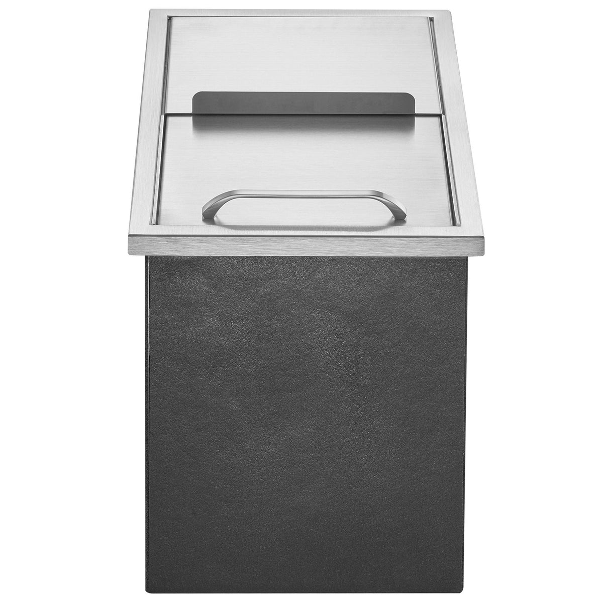 Drop in Ice Chest, 18"L x 12"W x 14.5"H Stainless Steel Ice Cooler, Commercial Ice Bin with Sliding Cover, 40.9 qt Outdoor Kitchen Ice Bar, Drain-pipe and Drain Plug Included, for Cold Wine Beer