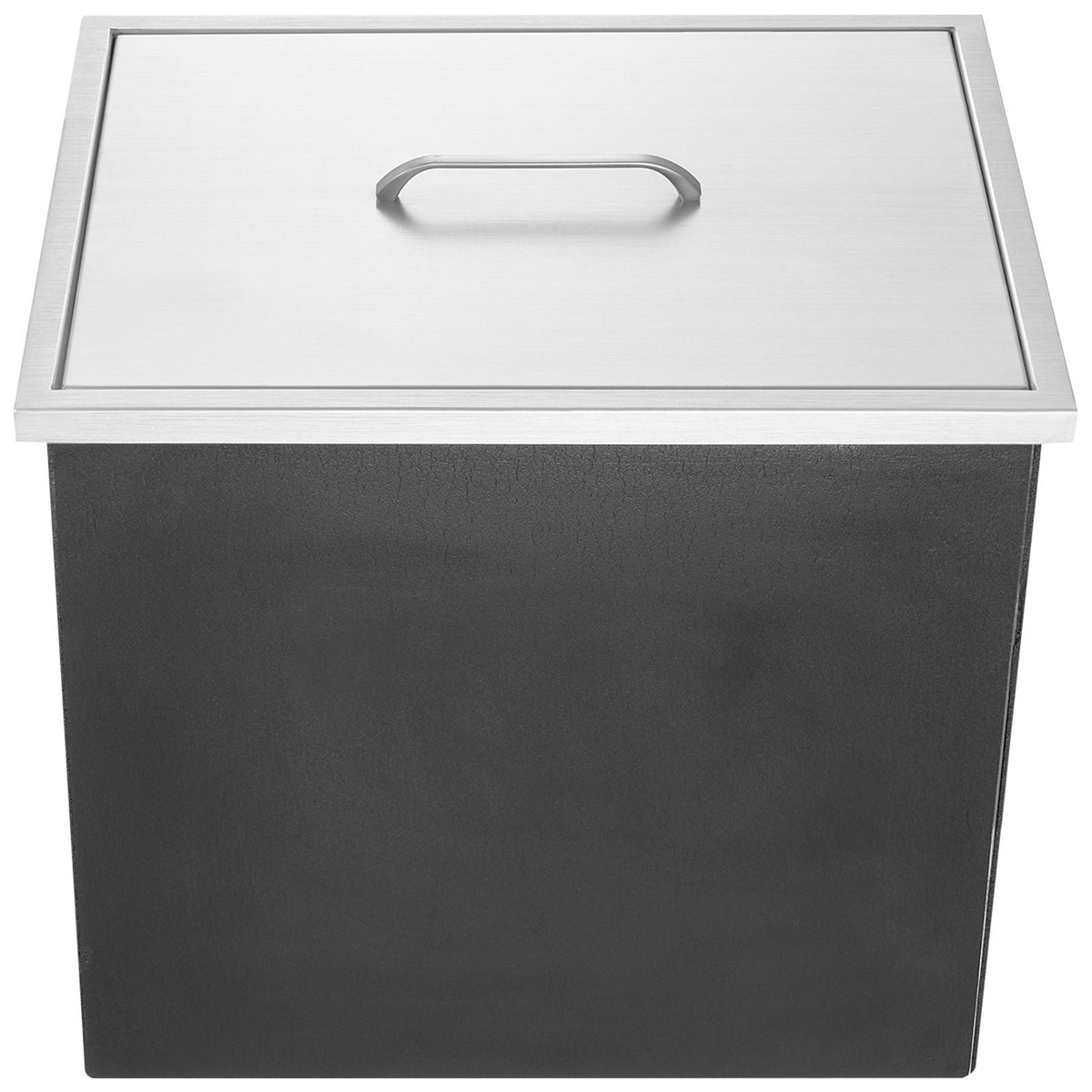 Drop in Ice Chest, 20"L x 14"W x 12"H Stainless Steel Ice Cooler, Commercial Ice Bin with Cover, 40 qt Outdoor Kitchen Ice Bar, Drain-pipe and Drain Plug Included, for Cold Wine Beer