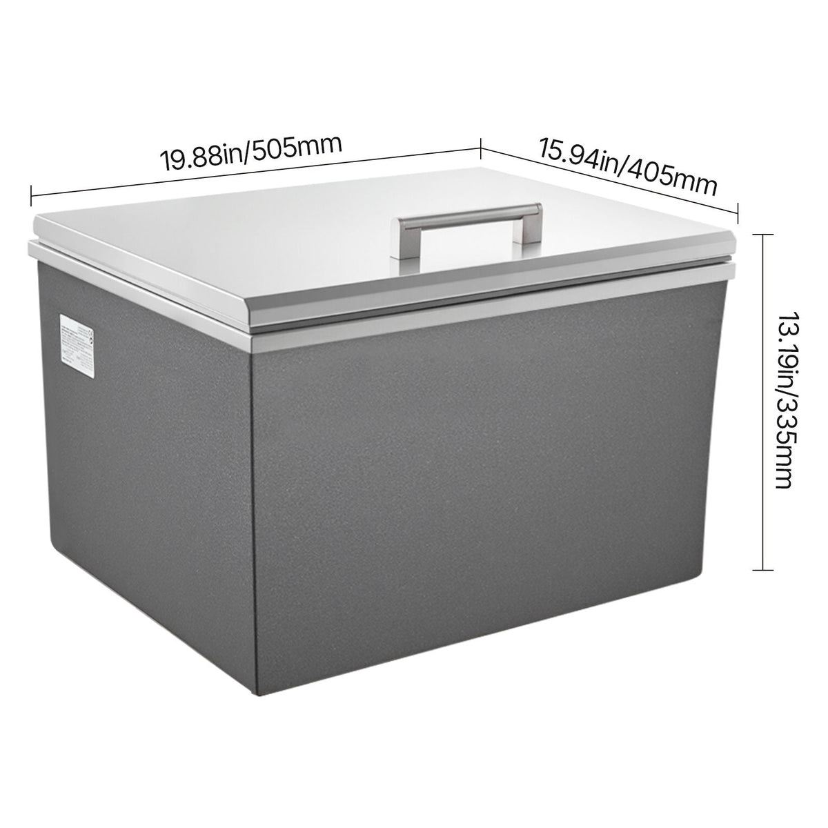 Drop in Ice Chest, 20"L x 16"W x 13"H Stainless Steel Drop in Cooler, 44.7 Quart Commercial Ice Bin with Flip Lid for Outdoor Kitchen Patio Bar, Drain-pipe Set Included, for Cold Wine Beer