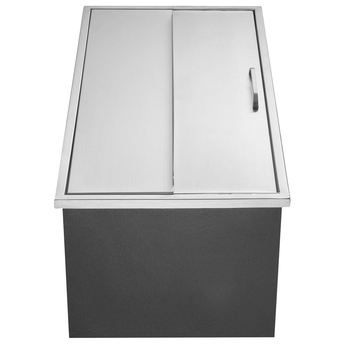 Drop in Ice Chest, 36"L x 18"W x 14"H Stainless Steel Ice Cooler, Commercial Ice Bin with Sliding Cover, 40.9 qt Outdoor Kitchen Ice Bar, Drain-pipe and Drain Plug Included, for Cold Wine Beer
