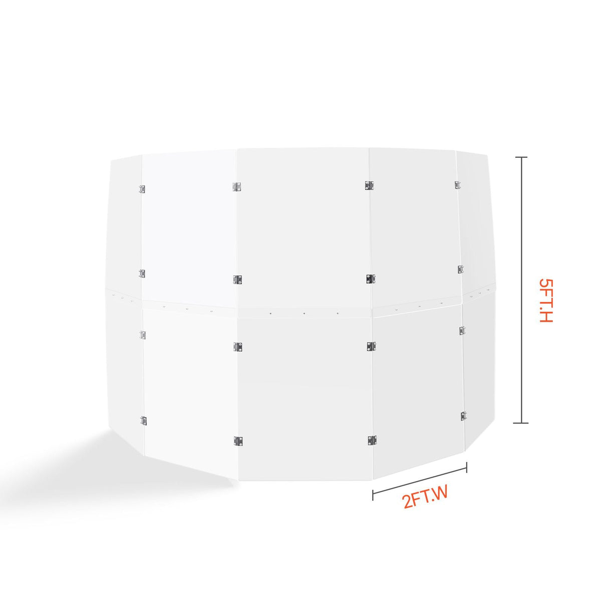 Drum Shield, 5 Panels 2 ft x 5 ft Portable Acrylic Drum Cage with Zinc Alloy Hinges for Church Concert Halls Music Festivals, Drum Shields Drum Sound Barrier Suitable for Practice Performance