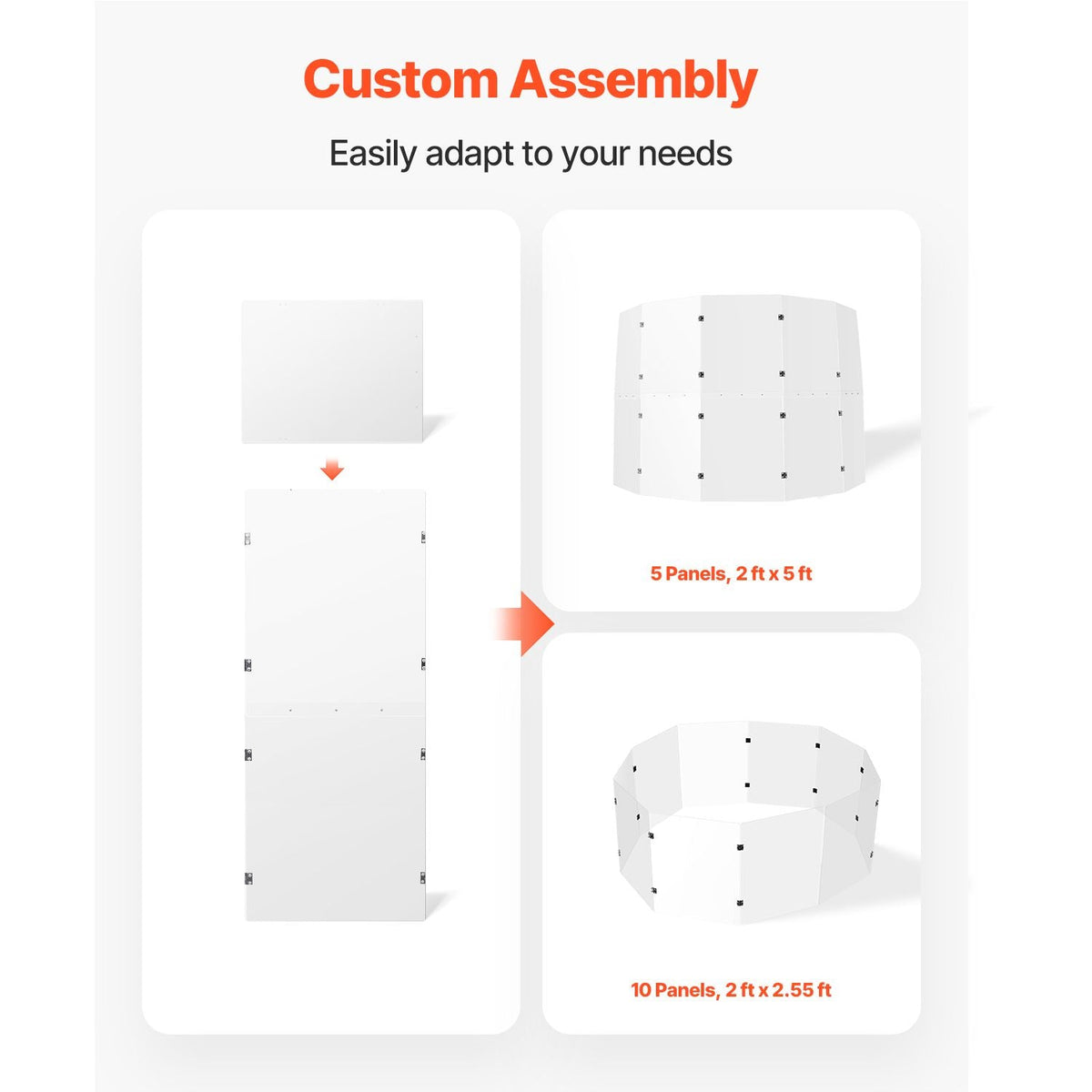 Drum Shield, 5 Panels 2 ft x 5 ft Portable Acrylic Drum Cage with Zinc Alloy Hinges for Church Concert Halls Music Festivals, Drum Shields Drum Sound Barrier Suitable for Practice Performance