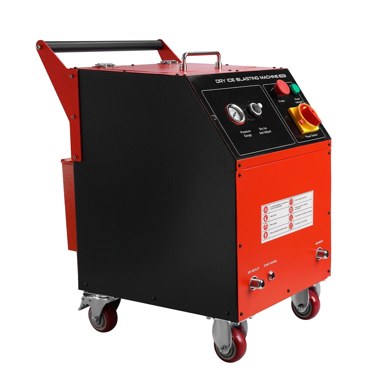 Dry Ice Blasting Machine, 11LBS (5KG) Capacity Dry Ice Cleaning Machine with 4 Nozzles, Adjustable Pressure & Dry Ice Amount, Movable Blaster Cleaner for Automotive Ship Aviation Chemical, 120V