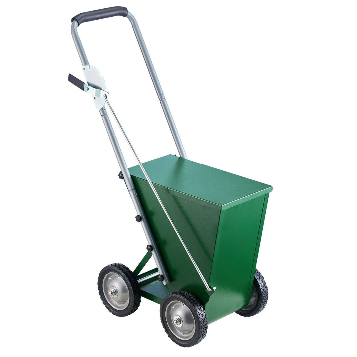 Dry Line Marker, 4-Wheel, 2 or 4 in Lines, Field Dry Line Chalker, Adjustable Line Marker, with Rubber Adjustment Handle, 50 lbs Large Powder Capacity, for Baseball and Softball Infield, Green