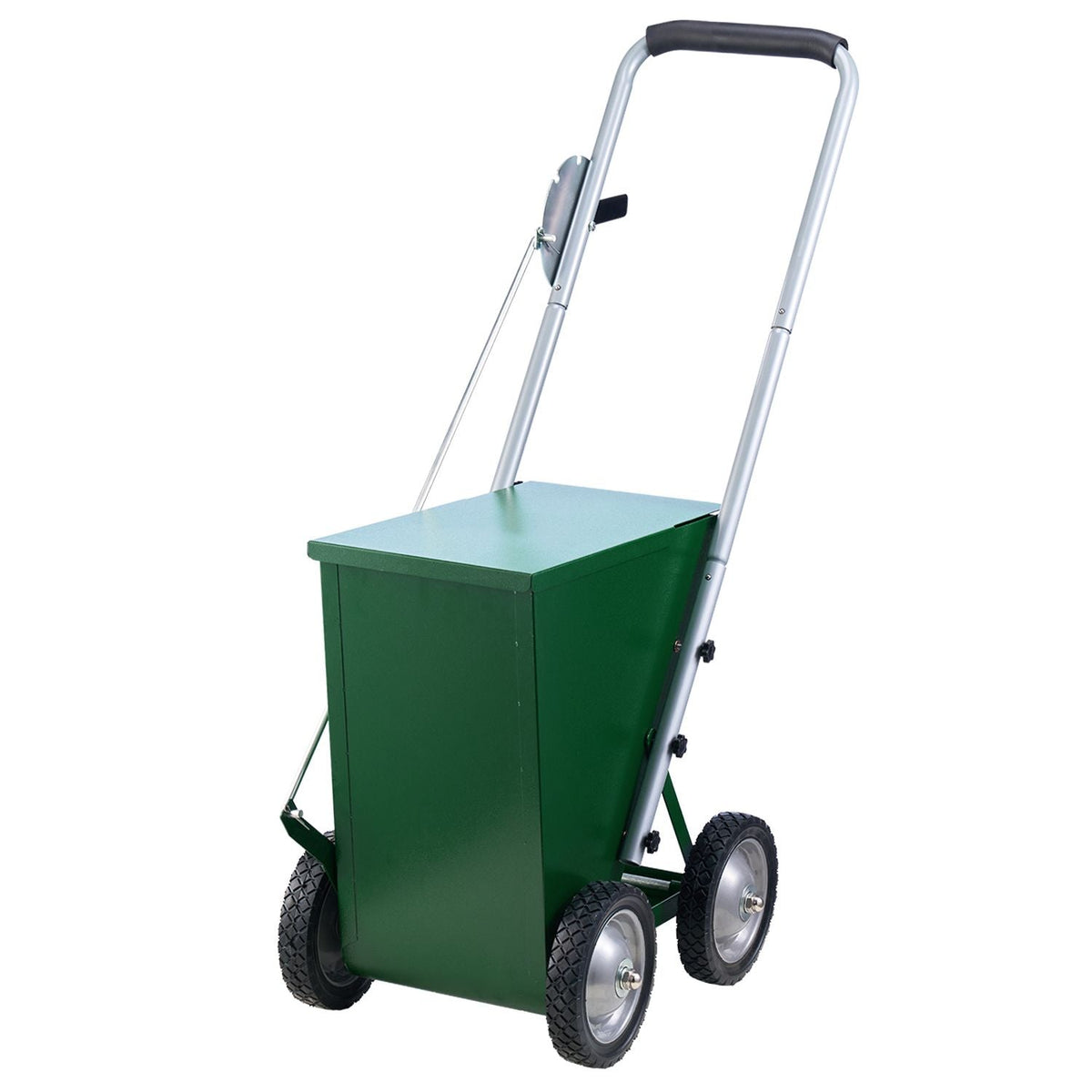 Dry Line Marker, 4-Wheel, 2 or 4 in Lines, Field Dry Line Chalker, Adjustable Line Marker, with Rubber Adjustment Handle, 50 lbs Large Powder Capacity, for Baseball and Softball Infield, Green