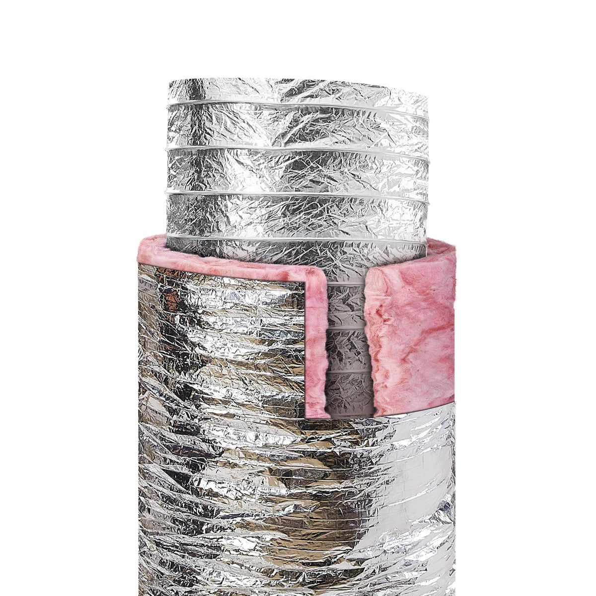 Dryer Vent Hose, 4'' Insulated Flexible Duct 25FT Long with 2 Duct Clamps, Heavy-Duty Three Layer Protection for HVAC Heating Cooling Ventilation and Exhaust, R-6.0 Flame Resistance Value