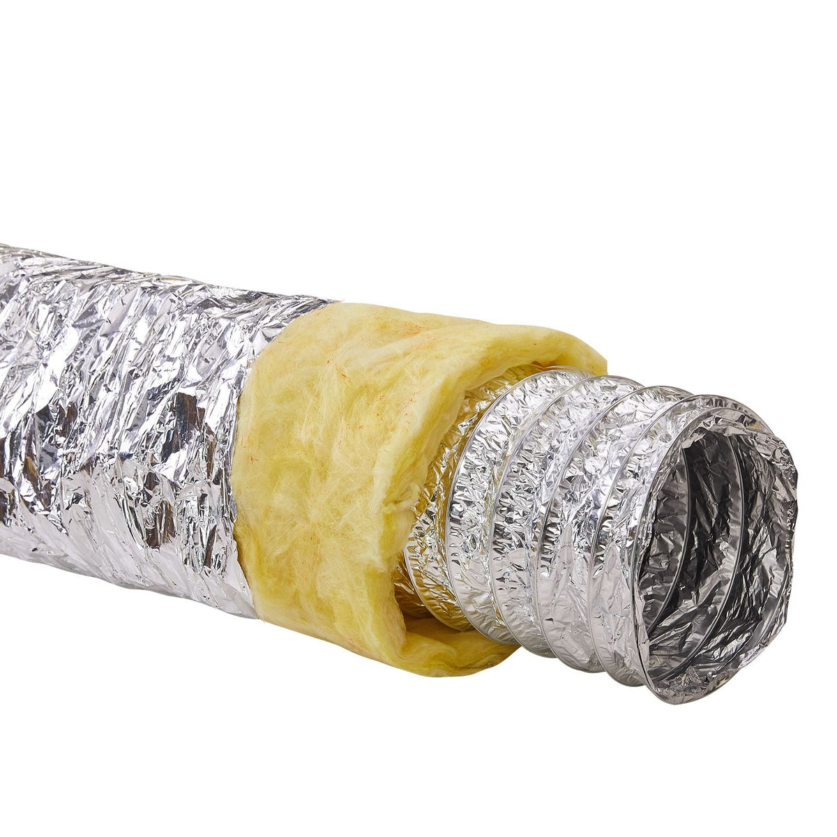 Dryer Vent Hose, 5'' Insulated Flexible Duct 25FT Long with 2 Duct Clamps, Heavy-Duty Three Layer Protection for HVAC Heating Cooling Ventilation and Exhaust, R-4.2 Flame Resistance Value