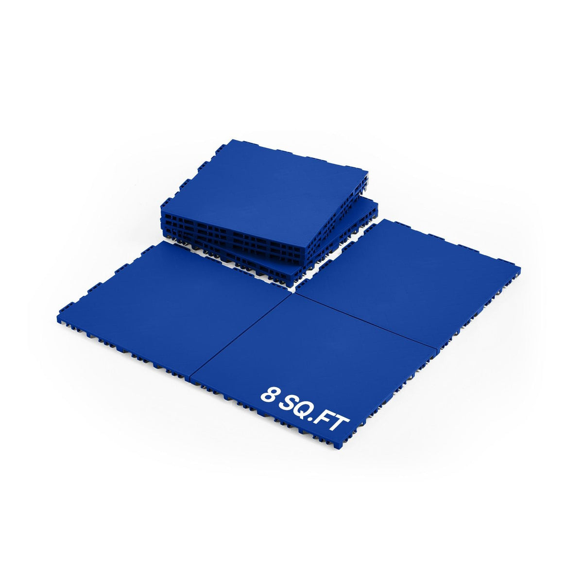 Dryland Tiles for Hockey Floor Mat, 12 x 12 in 8 Pcs Interlocking Versatile Training Surface, Dance Floor Tiles, Hockey Training Equipment Board for Shooting (Blue, 8 sq. ft/Box)