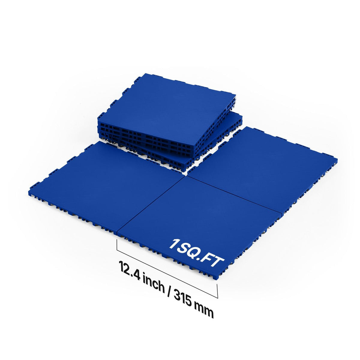 Dryland Tiles for Hockey Floor Mat, 12 x 12 in 8 Pcs Interlocking Versatile Training Surface, Dance Floor Tiles, Hockey Training Equipment Board for Shooting (Blue, 8 sq. ft/Box)