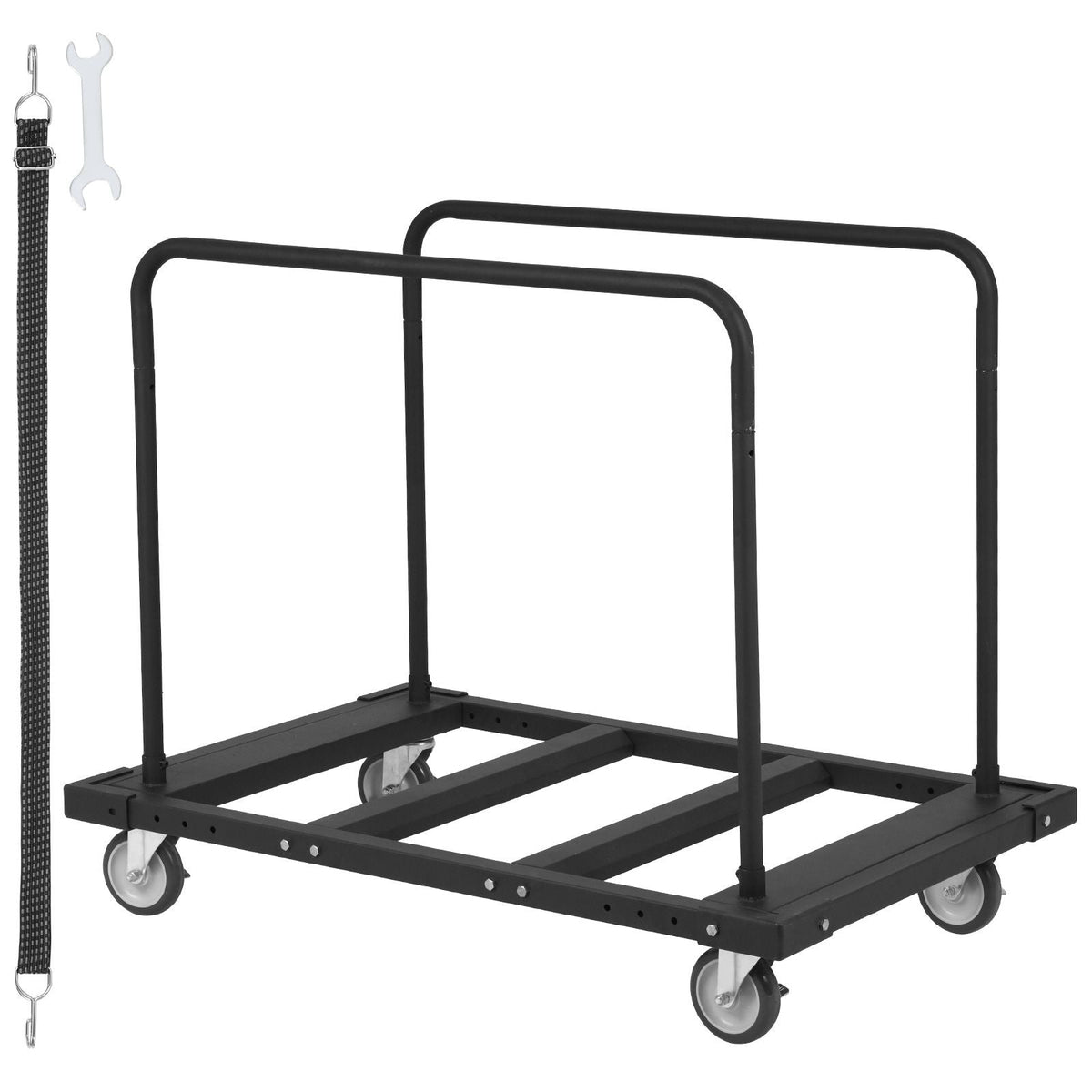 Drywall Cart, 1800 LBS Panel Dolly Cart with 45.28" x 29.13" Deck and 5" Swivel Wheels, Heavy-Duty Drywall Sheet Cart, Handling Wall Panel, Sheetrock, Lumber, for Garage, Home, Warehouse