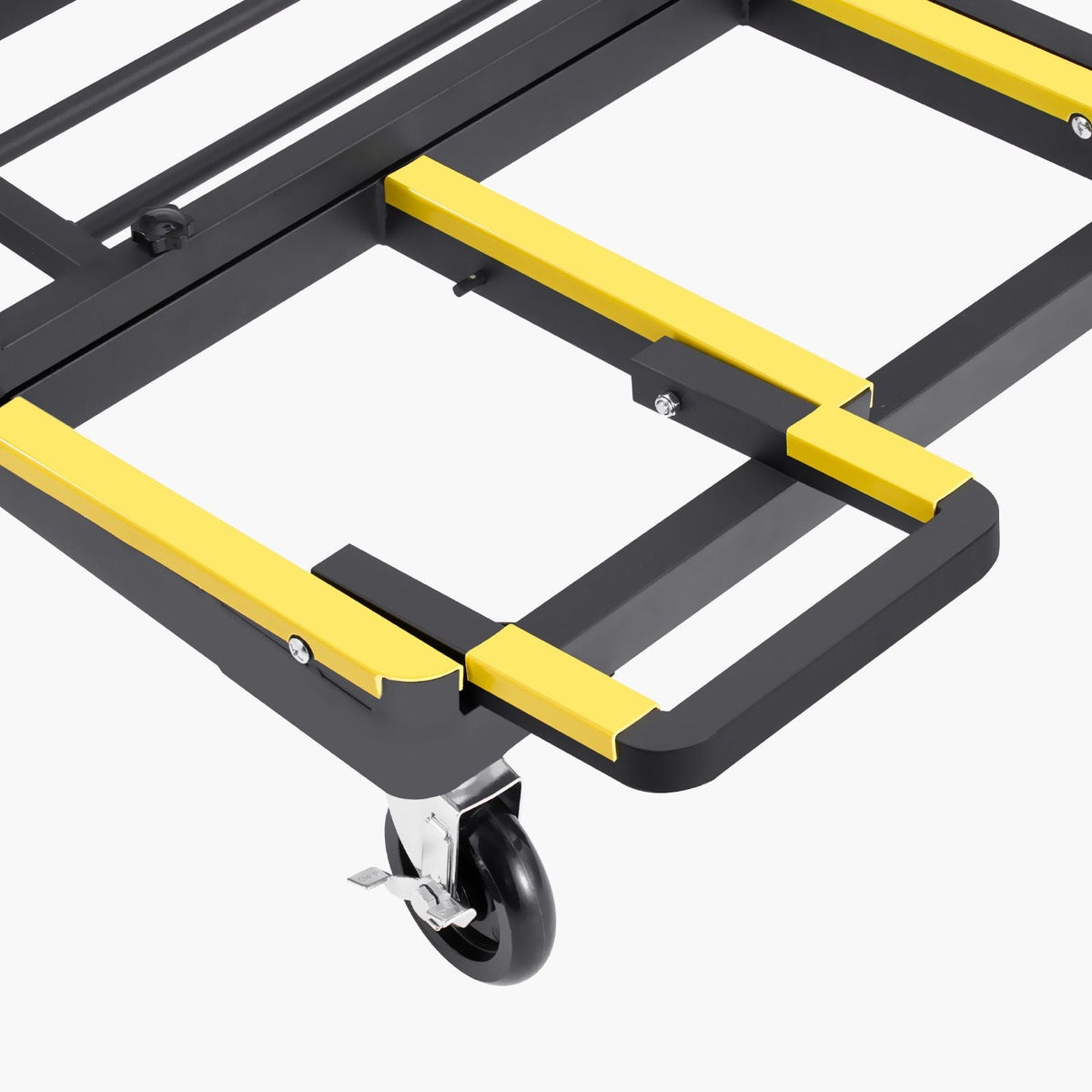 Drywall Cart Dolly, 1800 lbs Load Capacity, Steel Panel Dolly with 4 Swivel Casters & Expandable Deck, Foldable Panel Truck Cart with Tie-Down Strap for Handling Plywood, Plasterboard, Glass