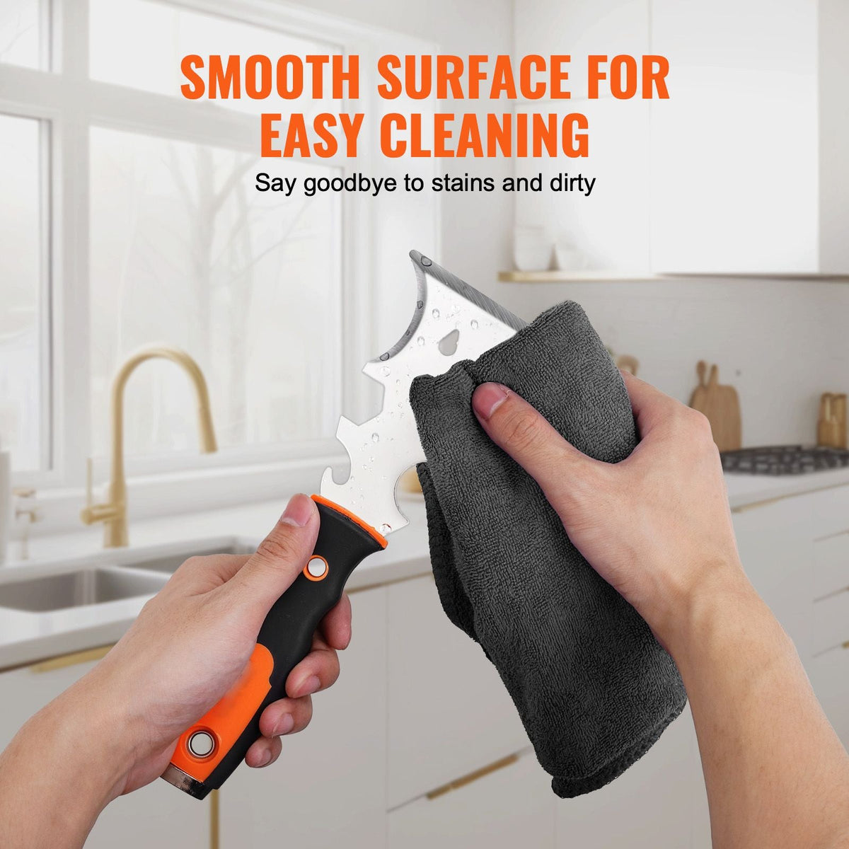 Drywall Knife Set, 6 PCS Drywall Tools Includes 3" Painter Scraper, Two Putty Knives, Two Taping Knives and 12" Mud Pan, Stainless Steel Spackle Tool, Drywall Finishing Tools for Home
