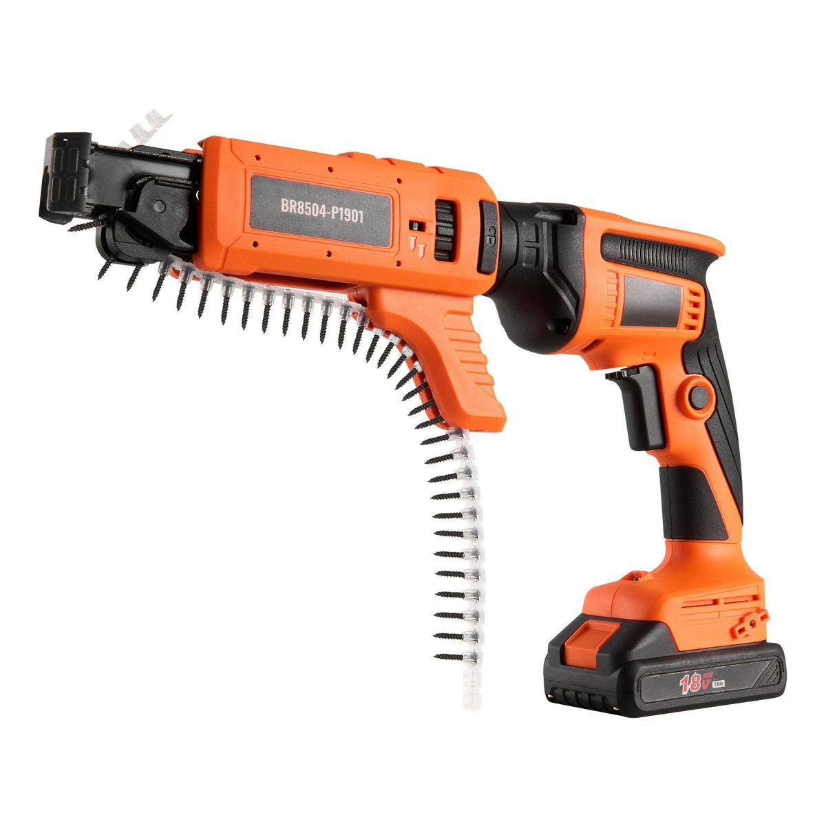 Drywall Screw Gun Auto-Feed, 20V Max Collated Drywall Screwgun, 4200RPM Brushless Cordless Drywall Gun Kit with 2 Battery Packs, Charger, Belt Clip, Tool Bag, Screw Length and Depth Adjustable