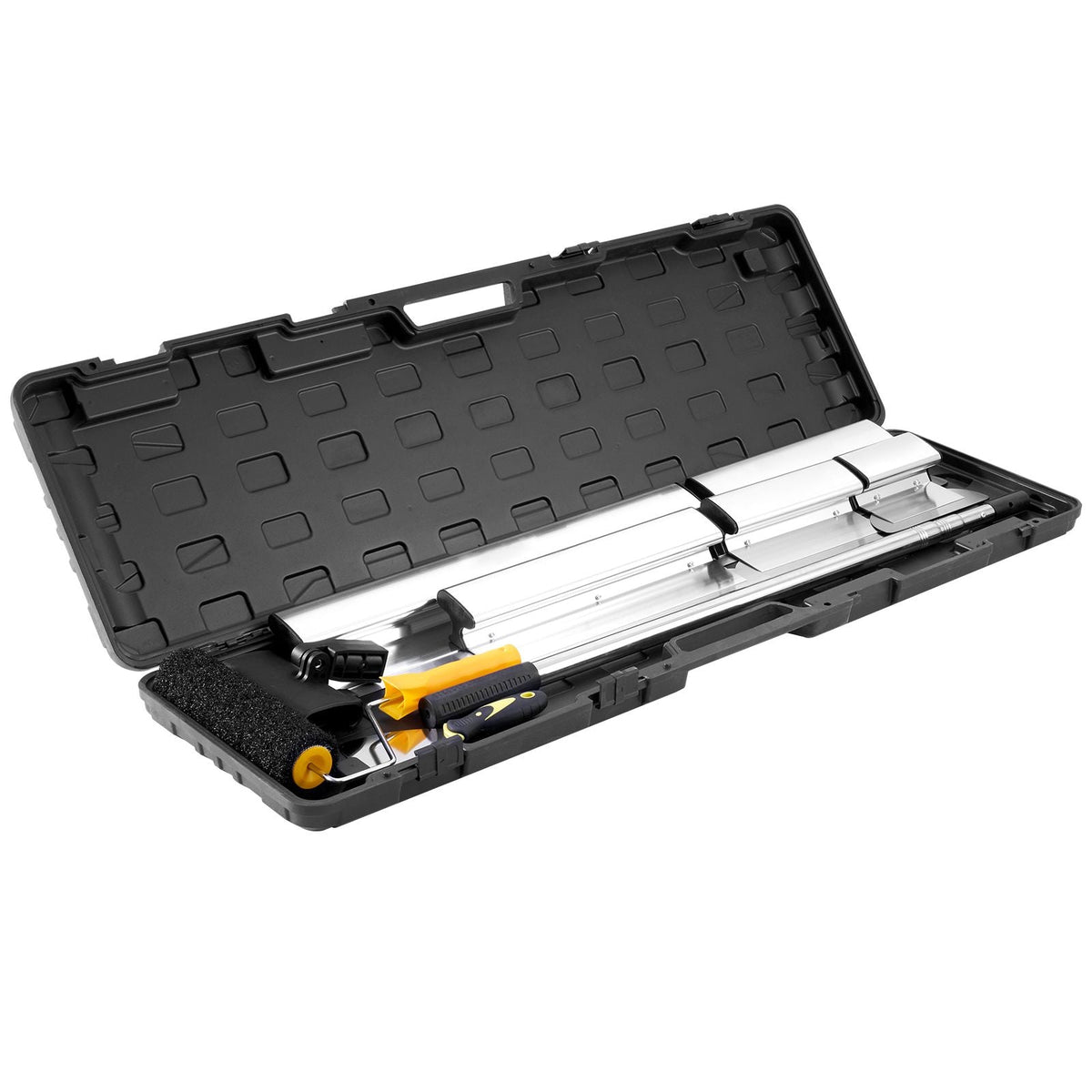 Drywall Skimming Blade Set, 7/10/14/16/24 in Skimming Blades + 34 - 81.6 in Extension Handle Pole, Stainless Steel Knife Professional Skim Coat Tools, for Gyprock/WallBoard/Plasterboard