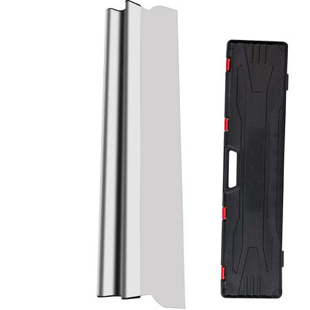 Drywall Skimming Blade Set,10\"+16\" +24\" Blades,European Stainless Steel Construction Knife, Aluminum Blade Profile Smoothing Knockdown Spatula for Gyprock/Drywall/Wall-Board