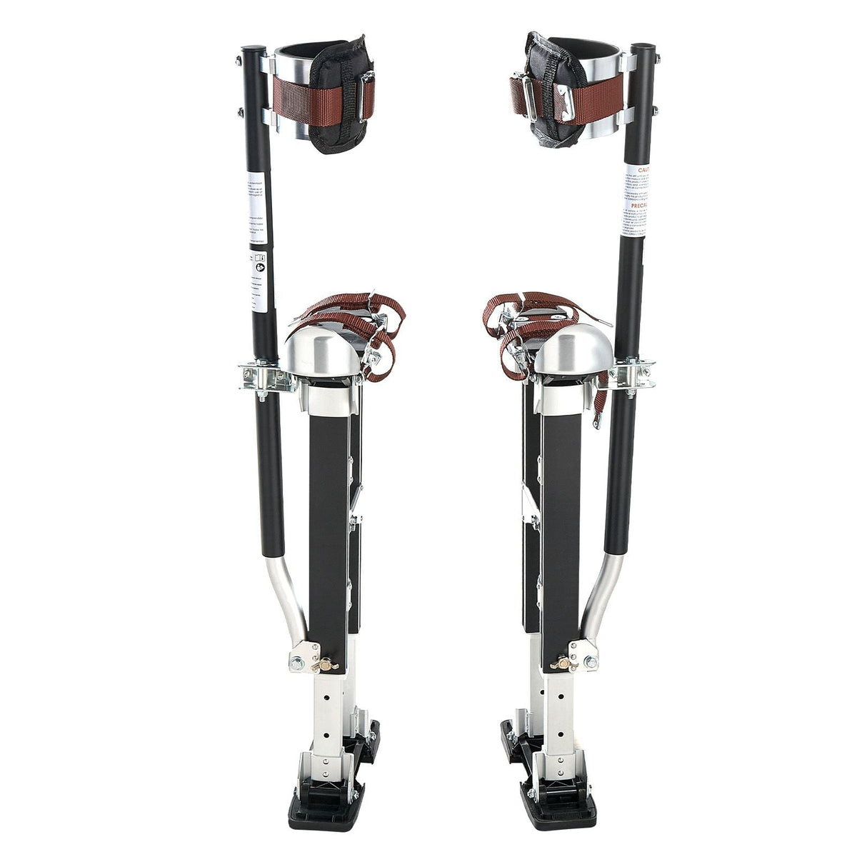 Drywall Stilts, 19.1–31.1 in Adjustable Aluminum Painter Stilts, 228 lbs Load Capacity, Non-Slip Rubber Feet, Dual Spring Shock Absorption, Comfortable Leg Straps for Painting, Decoration, Black
