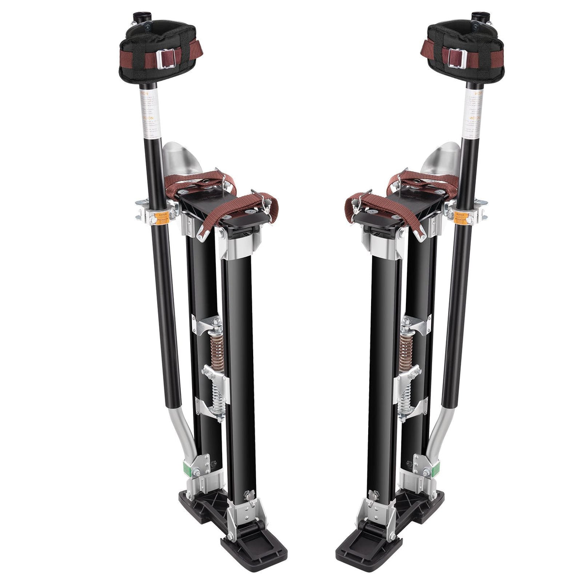 Drywall Stilts, 24''-40'' Adjustable Aluminum Tool Stilts with Protective Knee Pads, Durable and Non-slip Work Stilts for Sheetrock Painting, Walking, Taping, Black