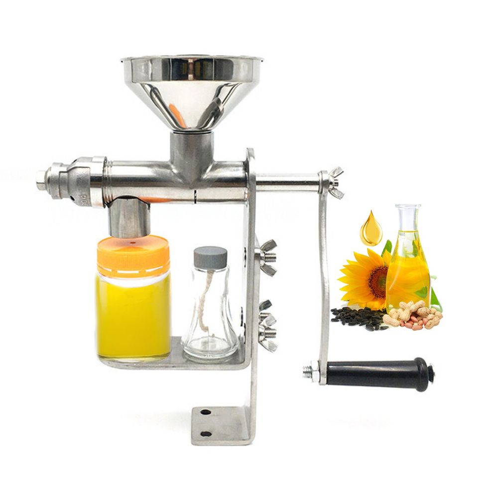 Manual Oil Press Stainless Steel Oil Press Machine Nut and Seed Oil Press Household
