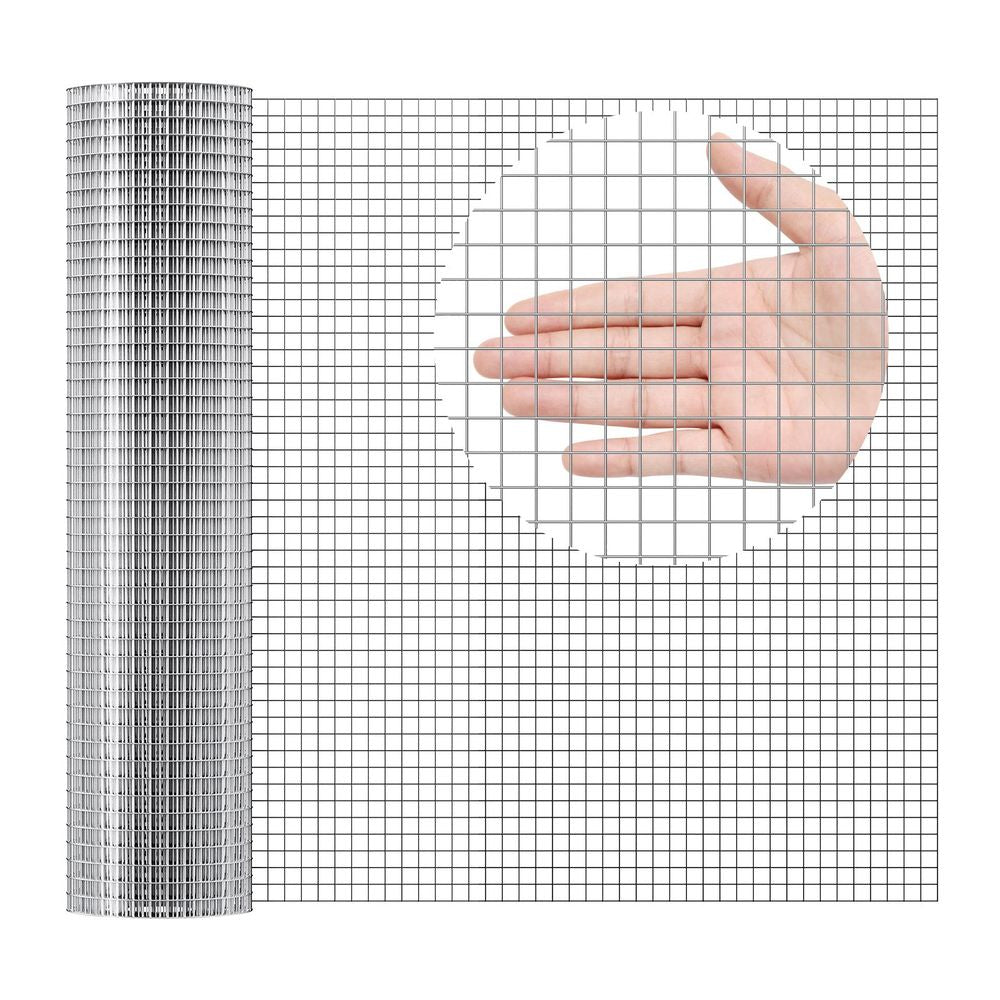 Hardware Cloth, 1/2 inch 24in x 25 ft 19 Gauge, Hot Dipped Galvanized Wire Mesh Roll, Chicken Wire Fencing, Wire Mesh for Rabbit Cages, Garden, Small Rodents