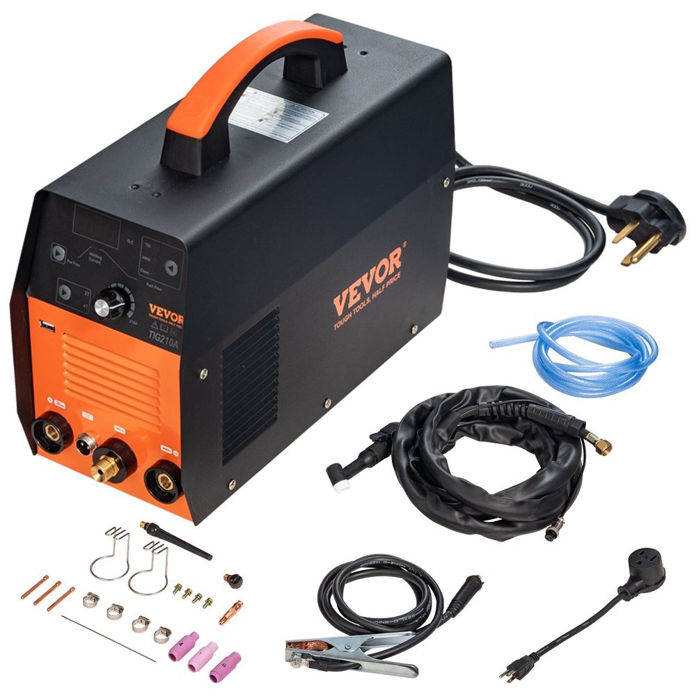 210Amp TIG Welder, Welder TIG 3 in 1, 110/220V Dual Voltage HF TIG/Stick/Clean Welding Machine w/USB, IGBT Inverter & Torch, Digital Arc Welder