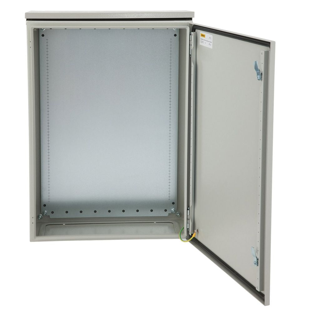 Electrical Enclosure, 24"x16"x12", Tested to UL Standards NEMA 4 Outdoor Enclosure, IP65 Waterproof & Dustproof Cold-Rolled Carbon Steel Hinged Junction Box for Outdoor Indoor Use, with Rain