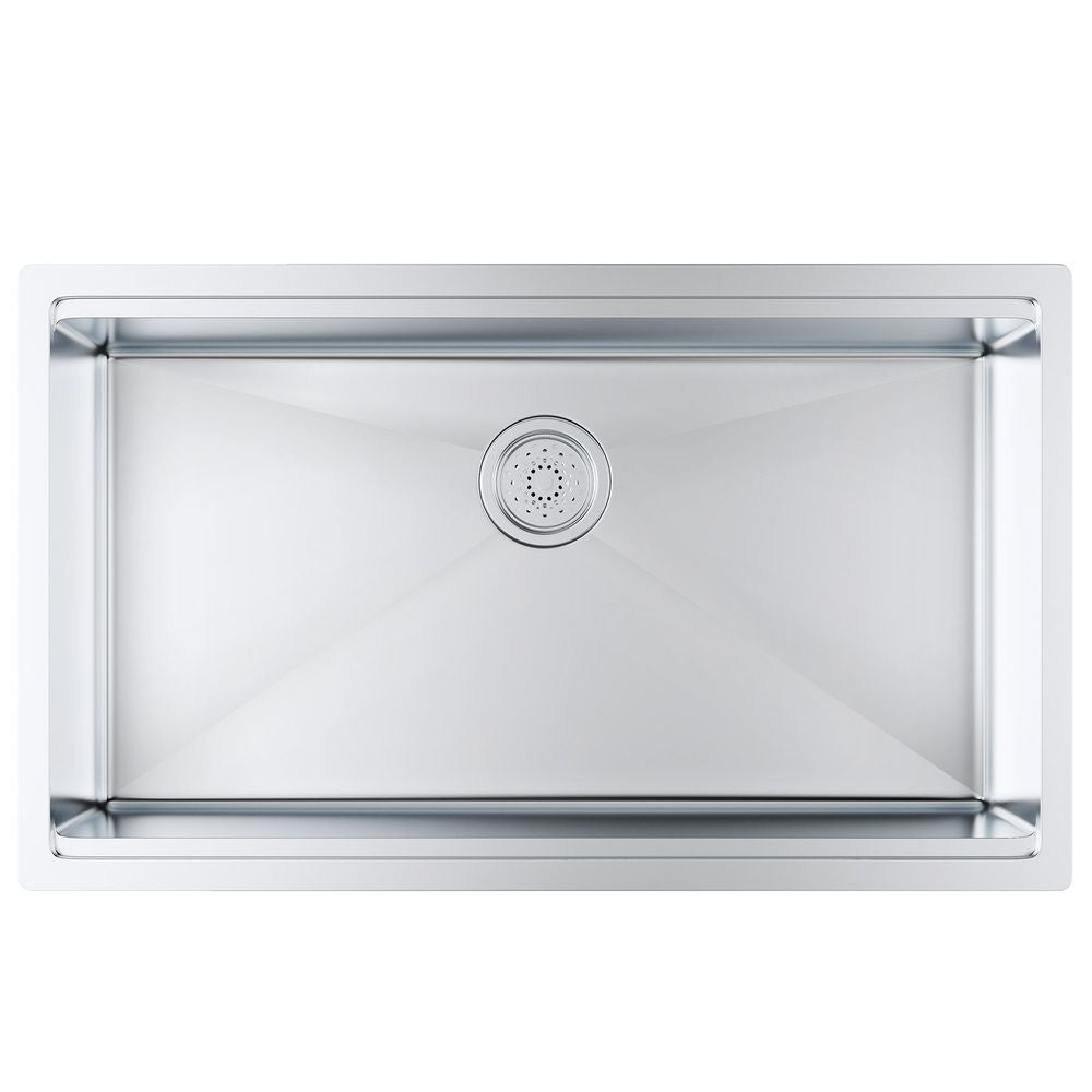 Kitchen Sink, 304 Stainless Steel Drop-In Sinks, Undermount Single Bowl Basin with Ledge and Accessories, Household Dishwasher Sinks for Workstation, RV, Prep Kitchen, and Bar Sink, 32 inch