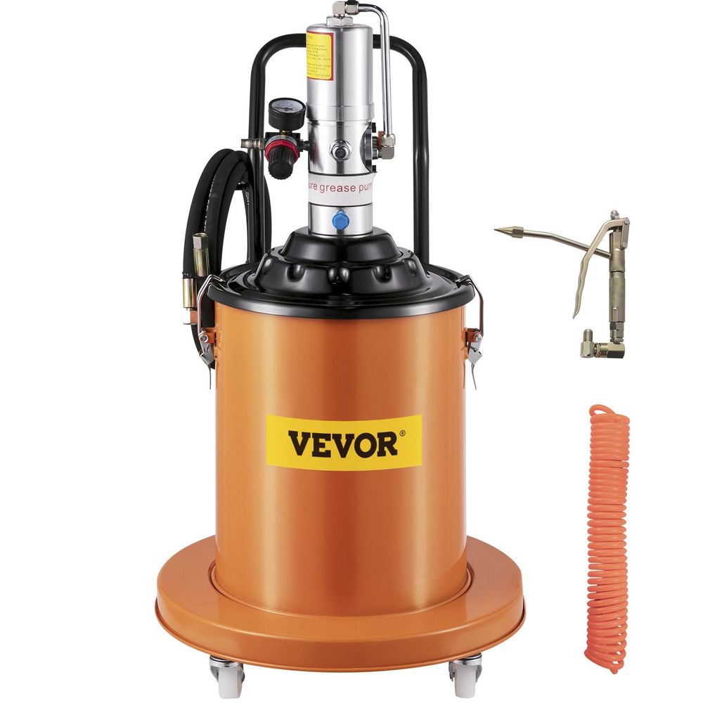 Portable 20L Grease Pump Set Electric 5 Gallon Air Operated Grease Pump with 20FT High Pressure Hydraulic Hose