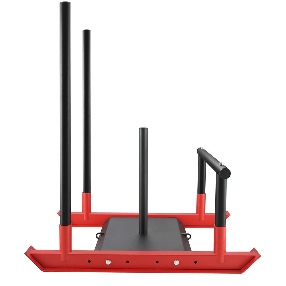 Weight Training Sled, Pull Push Power Sled with Handle, Fitness Strength Resistance Training, Steel Workout Equipment for Athletic Exercise & Speed Improvement, Fit for 1" & 2" Weight Plate
