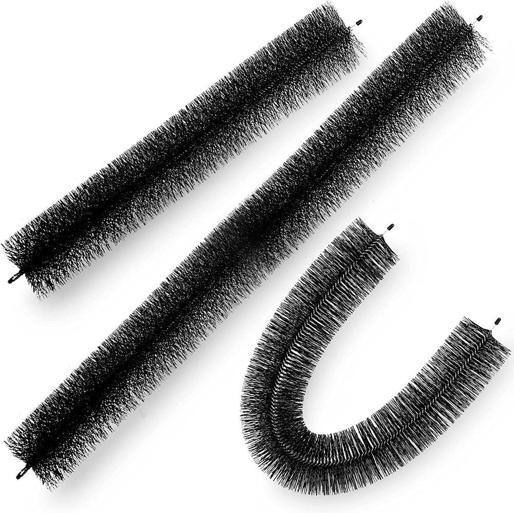 Gutter Guard Brush With 120 FT Length Bristle, 4.33" Dia. Gutter Brush Leaf Guard Fit for 5 Inches Gutter, Galvanized Steel Wire Gutter Brush, No Tools, DIY Gutter Leaf Guard for Keep out Debris