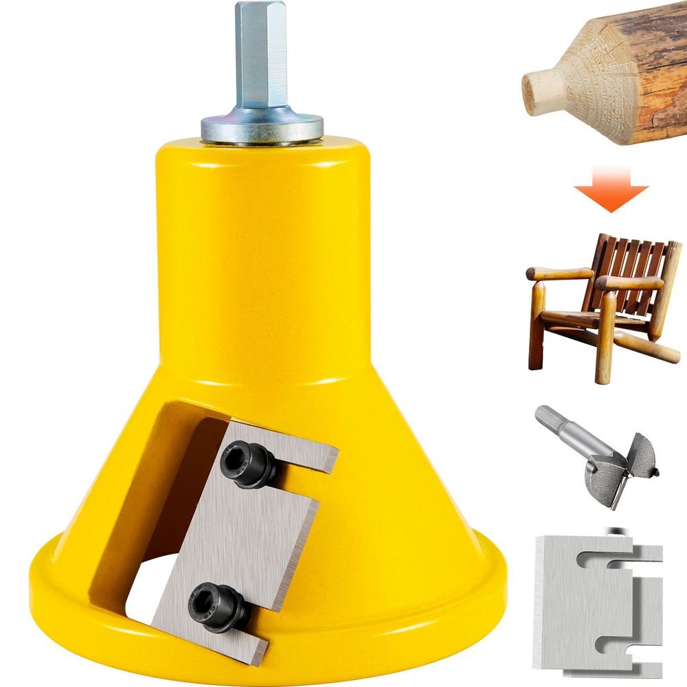 Tenon Cutter, 1.5" / 38 mm Diameter, with Dual Straight Blades & Button Screws Home Master Kit, Premium Aluminum & Steel Log Furniture Cutter, Commercial Woodworking Tool for Home Beginner DIY