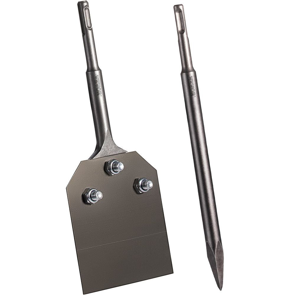 Clay Spade, 3.9" x 9.5" SDS Plus Shank, 40Cr Steel Jackhammer Bit for Electric Demolition Jack Hammer w/Point Chisel, Trenching and Digging Shovel Bit for Clay, Gravel, Frozen Soil