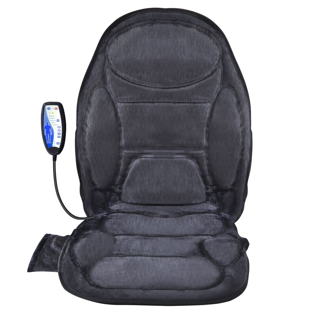 Massage Seat Cushion with Heat, 10 Vibration Motor Seat Massage Pad, Vibrating Massage Chair Mat with 5 Modes & 4 Intensities, 3 Heating Pads for Home Office, Fatigue Relief for Back, Hip, Thigh