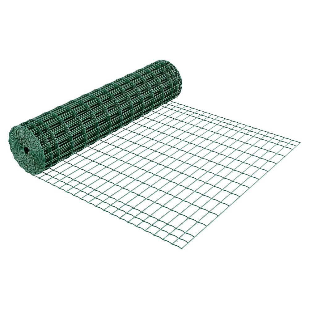 Farm Fence, 47 x 984 in, 2 x 4 in Mesh 2.1mm Galvanized Steel Wire Fencing for Cattle, Hog & Sheep, Heavy Duty Vinyl Coated Livestock Fence for Animal Enclosures, Cage Wire, Garden Fences, Green