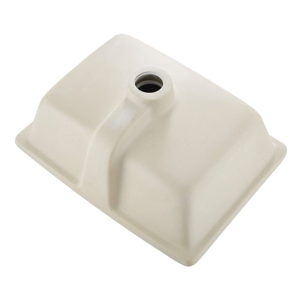 Undermount Bathroom Sink, 15.75 x 12.01 Inch Rectangular White Ceramic Vessel Sink with Overflow Hole, Under Counter Drop in Modern Lavatory Vanity Bath Wash Bowl Basin, Rectangle Small Space