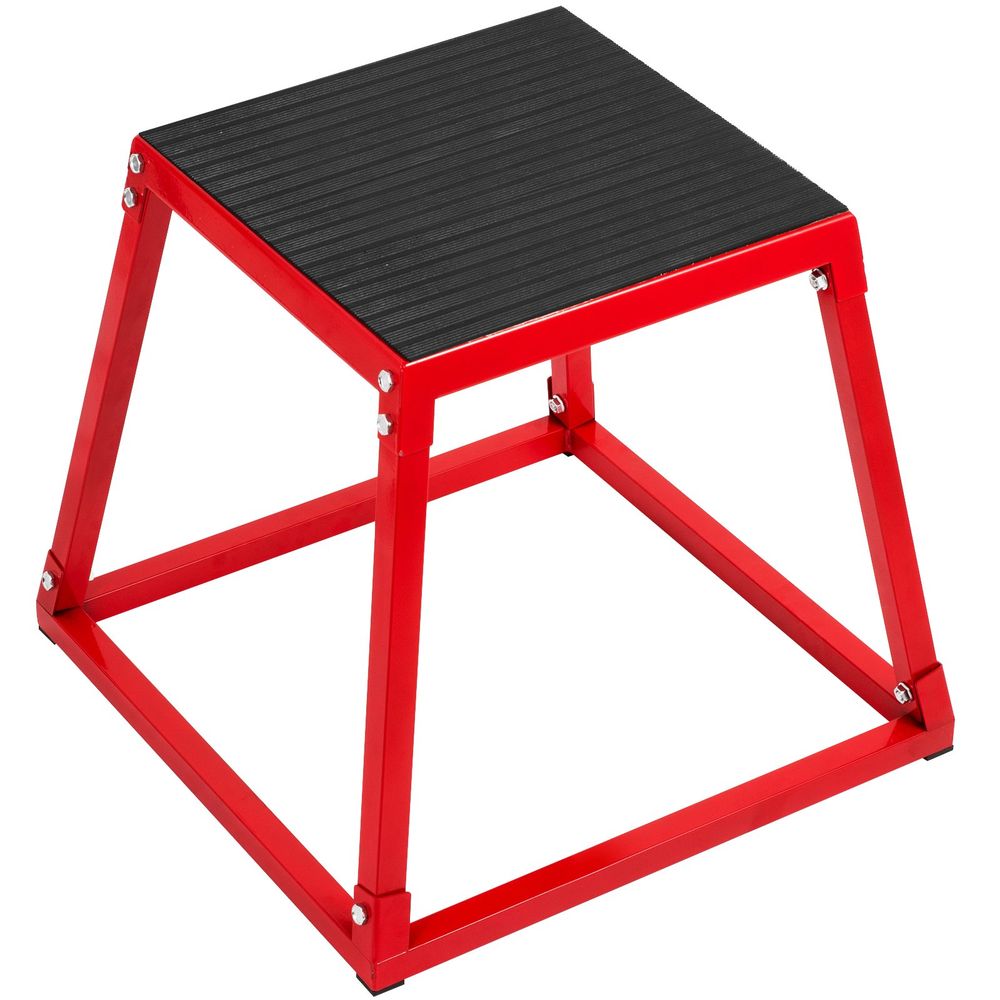 Plyometric Platform Box Fitness Exercise Jump Box Step Plyometric Box Jump for Exercise Fit Training (12/18/24/Red) (18 inch)