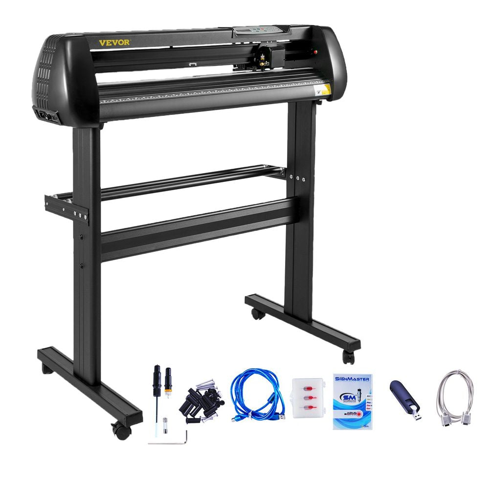 34" Vinyl Cutter/Plotter Sign Cutting Machine Software 3 Blades LCD Screen