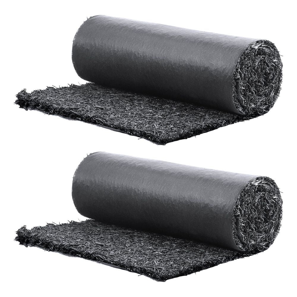 Rubber Mulch for Landscaping, 2 Rolls Recycled Rubber Mulch Mat 96 x 22 in, Permanent Rubber Pathway, Natural-Looking Black Mulch Garden Edging for Plants, Vegetables & Flower Garden Barrier