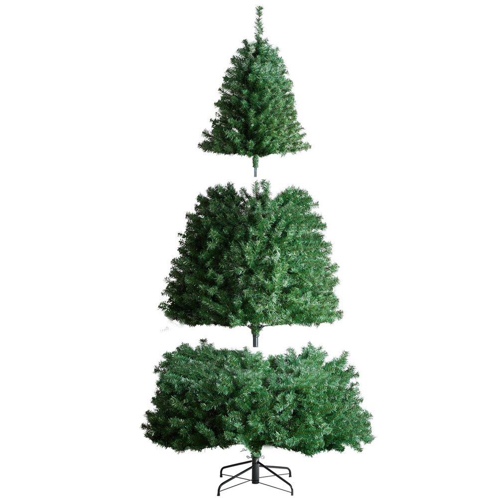 Christmas Tree 7.5ft Prelit Artificial Tree with 550 White LEDs 1346 Tips