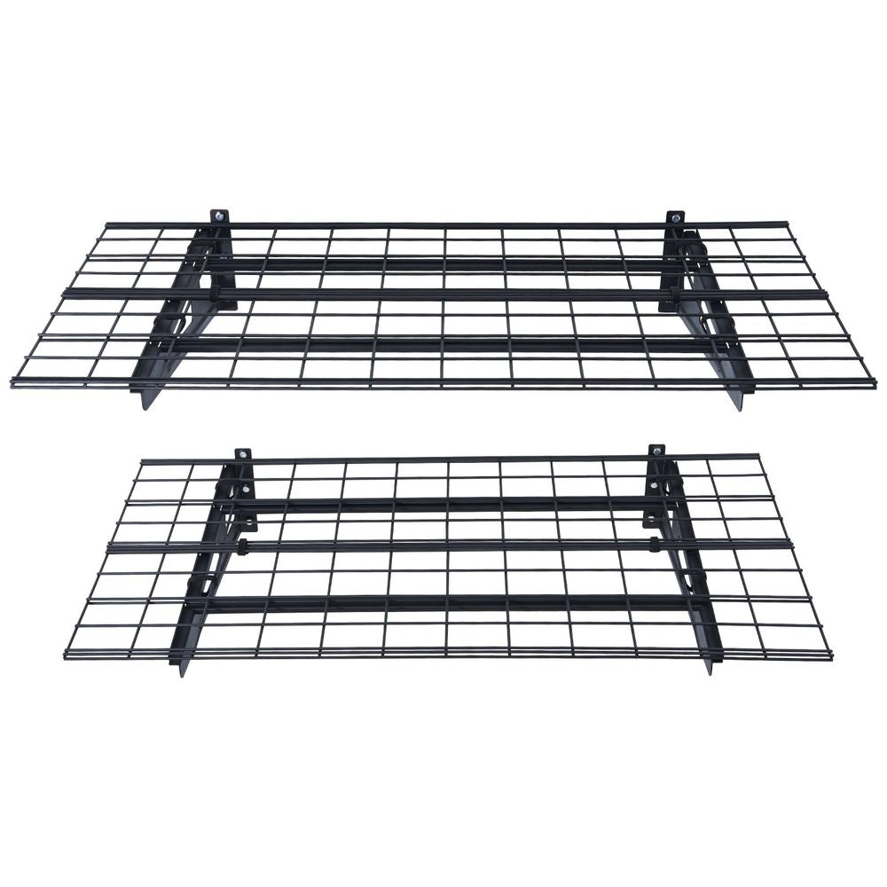 Garage Storage Shelving, 2 Pack, 4 x 2 ft Heavy Duty Garage Shelves Wall Mounted, 500 lbs Load Capacity(Total) Garage Storage Rack Floating Shelves, Suitable for Shop, Shed, Garage Storage