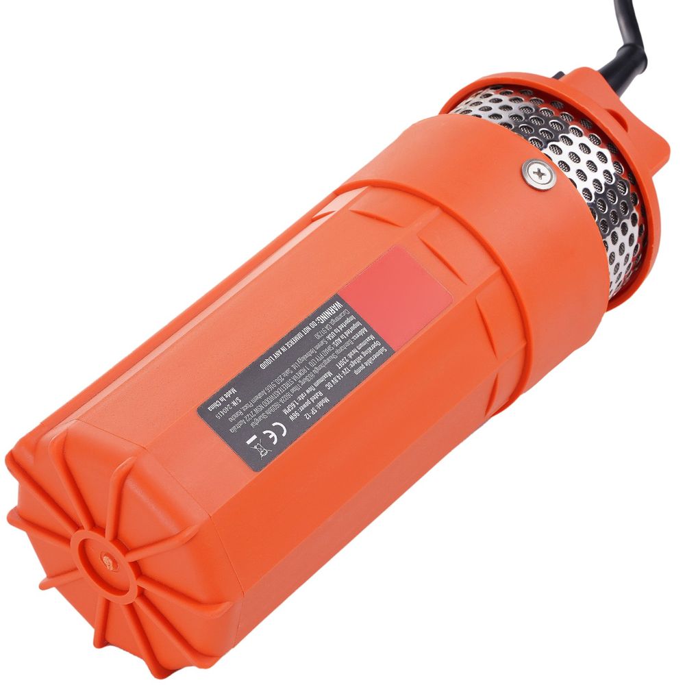 Solar Water Pump, 12V DC 96W Submersible Deep Well Pump, Max Flow 1.6 GPM, Max Head 230 ft, Max Submersion 98.4 ft, Solar Powered Water Pump for Well, Farm Ranch Irrigation, Livestock Drinking