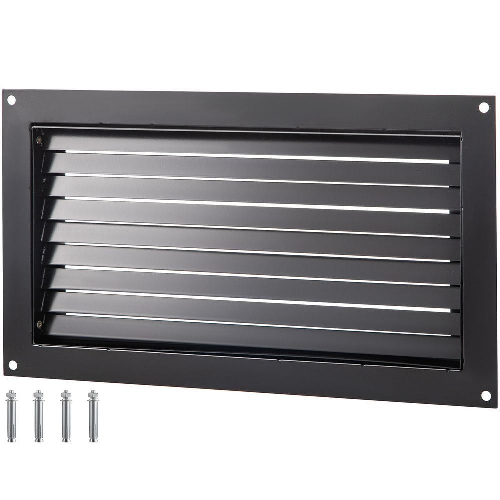 Crawl Space Flood Vent, 12" Height x 20" Width Foundation Flood Vent, to Reduce Foundation Damage and Flood Risk, Black, Wall Mounted Flood Vent,for Crawl Spaces,Garages & Full Height Enclosures