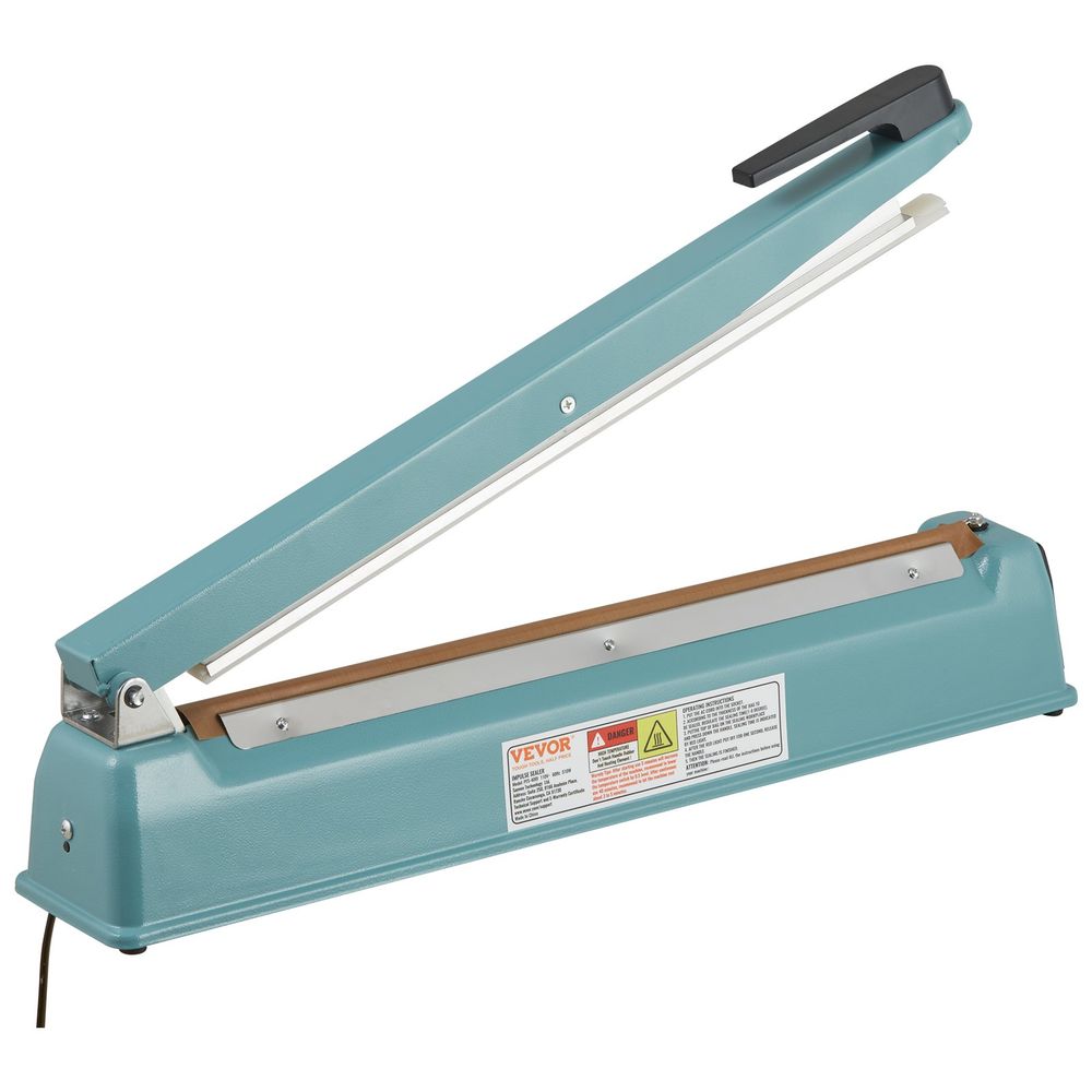 Impulse Sealer 16 inch, Manual Heat Seal Machine with Adjustable Heating Mode, Iron Shrink Wrap Bag Sealers for Plastic Mylar PE PP Bags, Portable Poly Bag Sealing Machine with Extra Replace Kit
