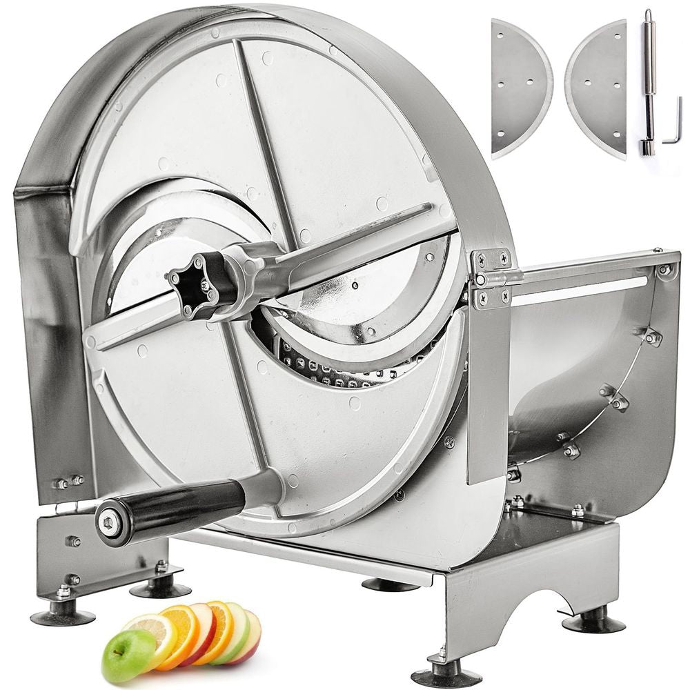 Commercial Vegetable Slicer, 0.2-12mm Adjustable Thickness Manual Vegetable Slicer, Stainless Steel Multifunctional Commercial Manual Slicer, for Slicing Fruit Lemon Onion Cabbage
