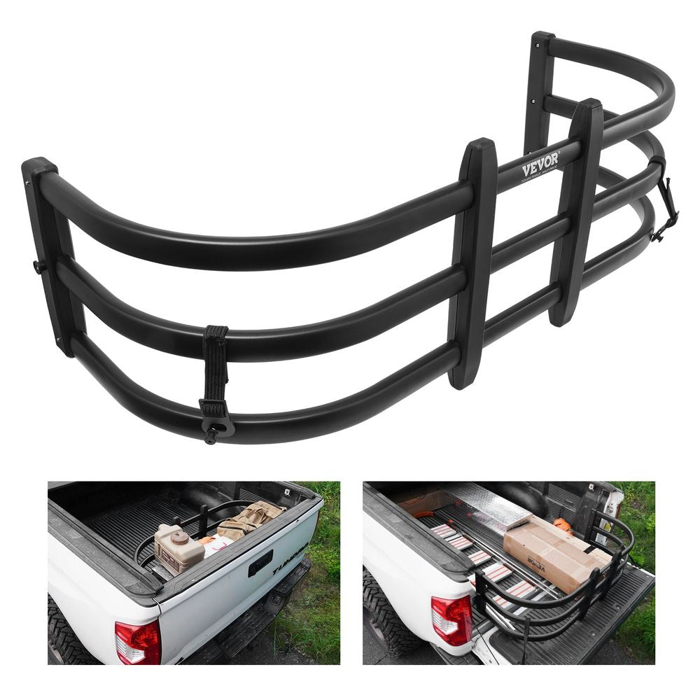 Truck Bed Extender, Aluminum Retractable Tailgate Extender, 51.6"-64" Adjustable Length, Fits for Ridgeline, Tacoma, Gladiator, Colorado/Canyon, Frontier, and Ranger