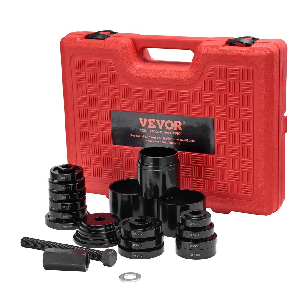 Wheel Bearing Press Kit, 23 pcs FWD Bearing Puller Tools, for Front Wheel Drive Bearing Removal and Installation, Wheel Bearing Tool with Sliding Screws, Bushings, Sleeve Plates, Storage Case