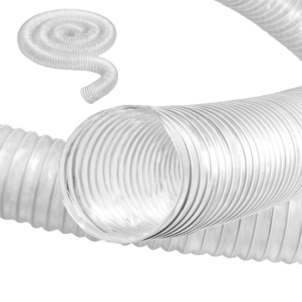 2.5'' x 10' Dust Collection Hose Thickened PVC Flexible Clear Hose
