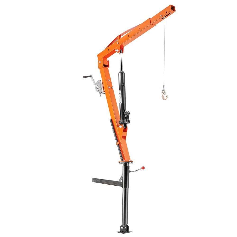 Hydraulic Pickup Truck Crane Hoist Crane 500 lbs 360° Swivel Hoist Lift