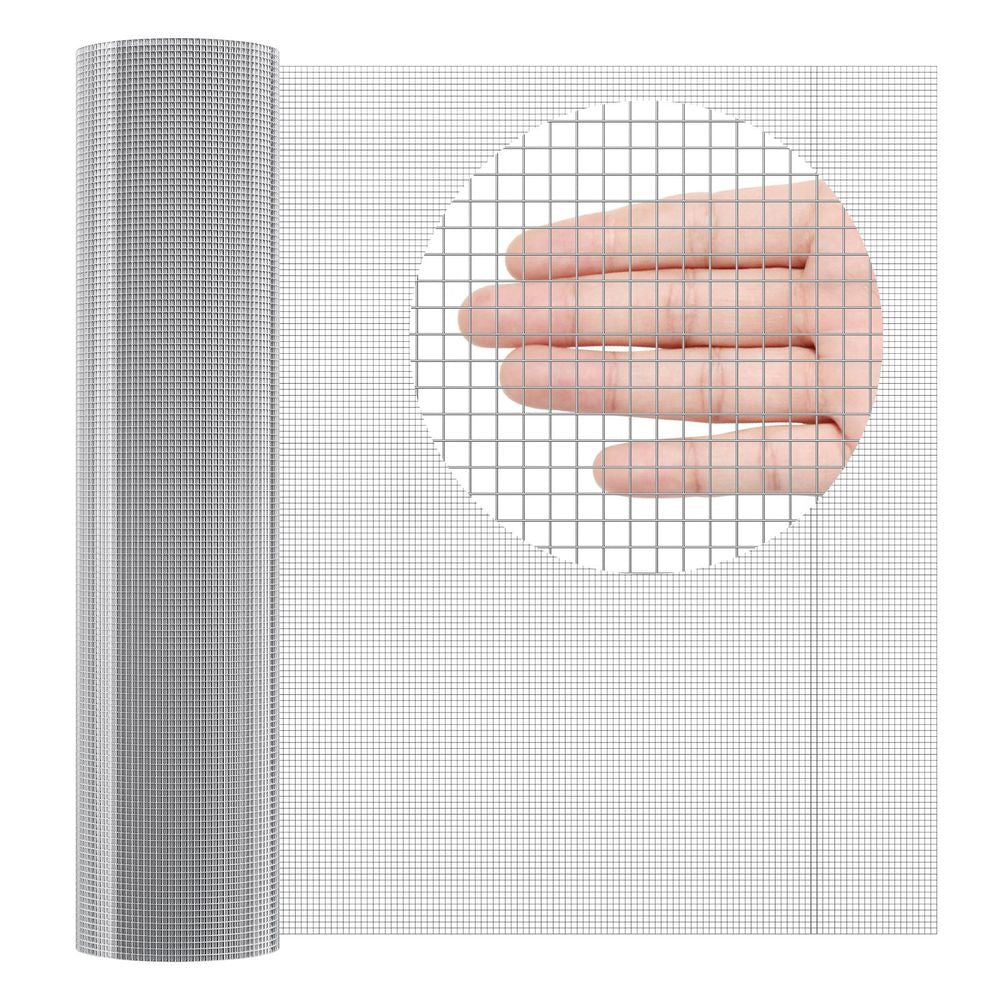 Hardware Cloth, 1/4 inch 36in x 100 ft 23 Gauge, Hot Dipped Galvanized Wire Mesh Roll, Chicken Wire Fencing, Wire Mesh for Rabbit Cages, Garden, Small Rodents